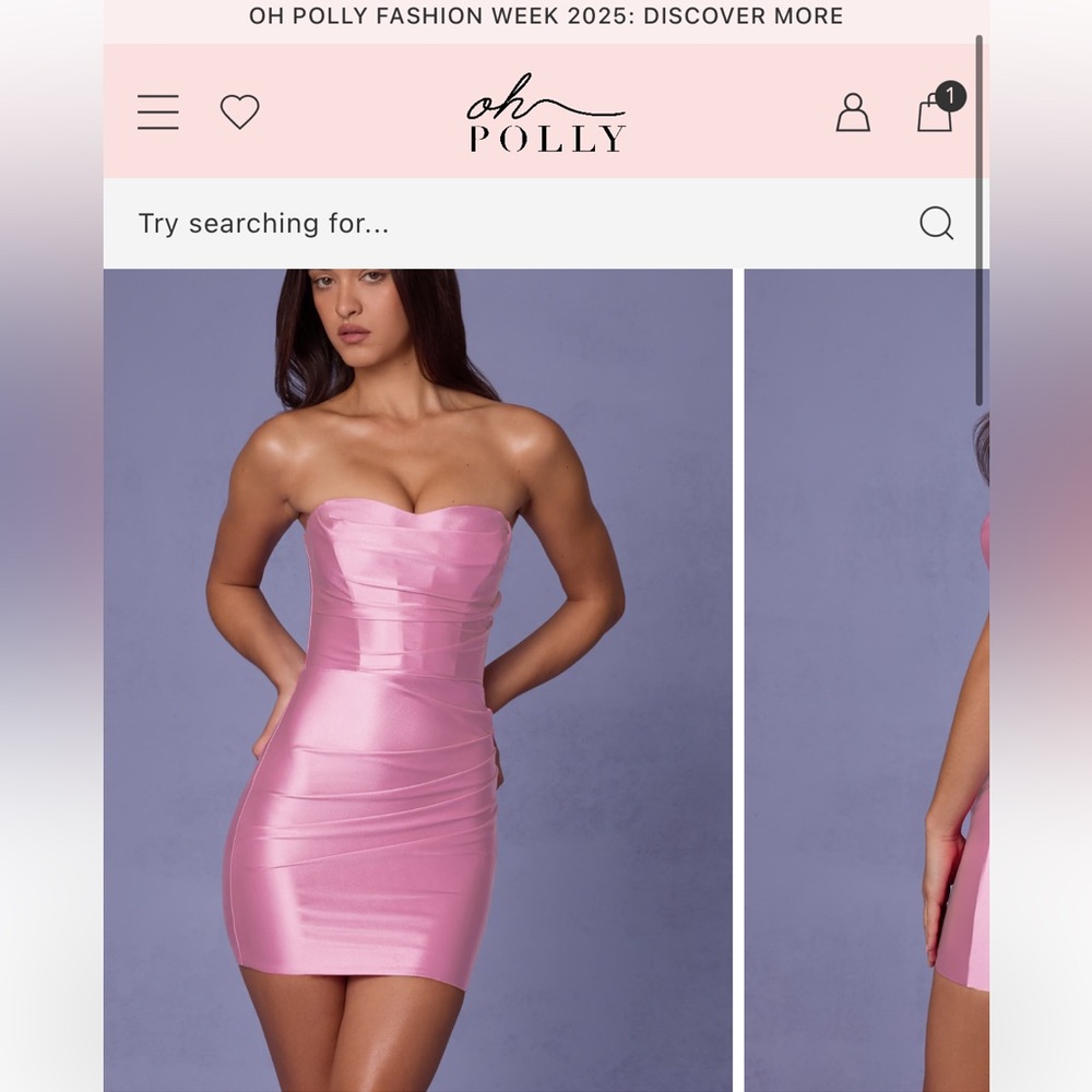 Oh Polly Pink Strapless Dress!